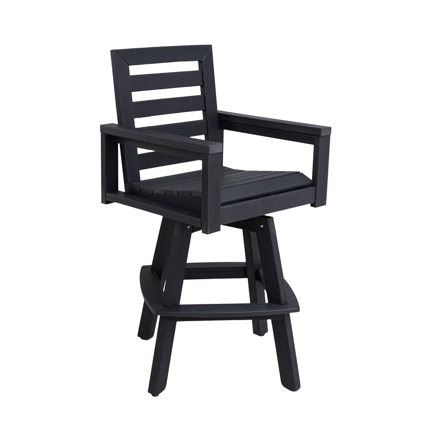 Outdoor 360 Swivel Bar Chair Carbon Polyethylene Rust-Resistant