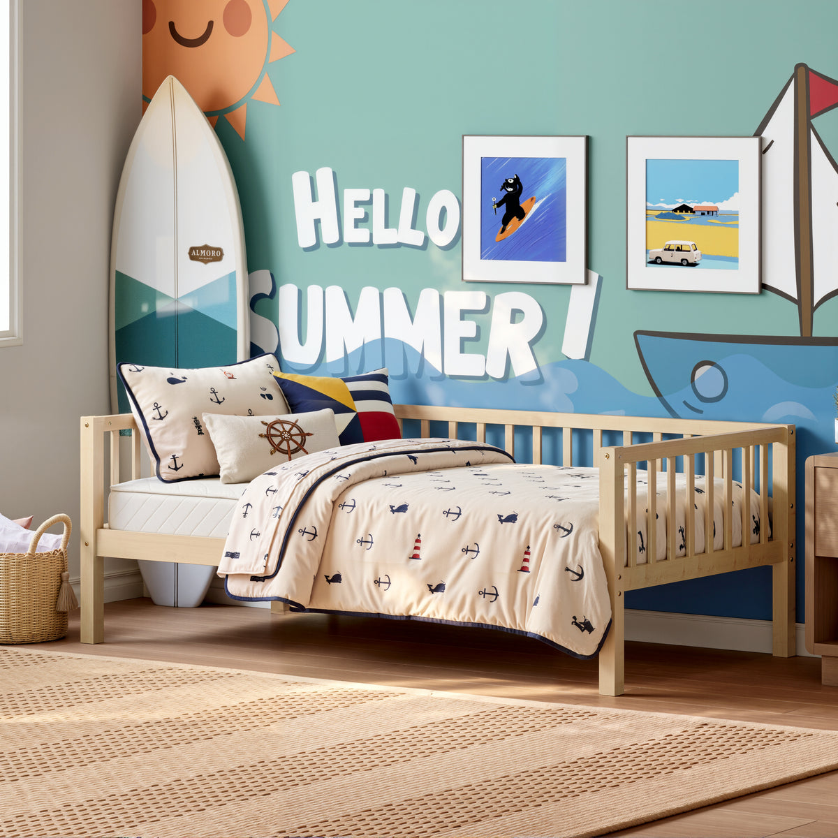 Twin Wood Bed Frame Natural