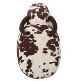 Fabric Ottoman Brown/White