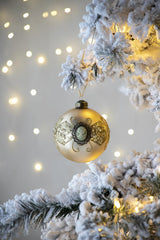 3.9" Glass Christmas Ball Ornaments, Set of 6