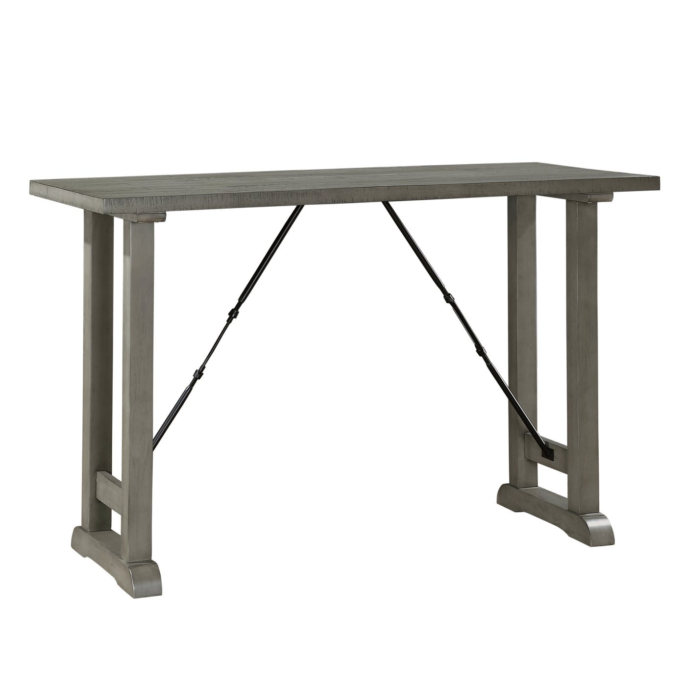 Light Gray Industrial Counter Height Dining Table