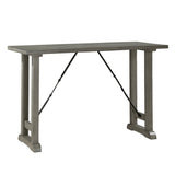 Light Gray Industrial Counter Height Dining Table