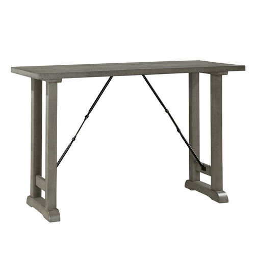 Light Gray Industrial Counter Height Dining Table