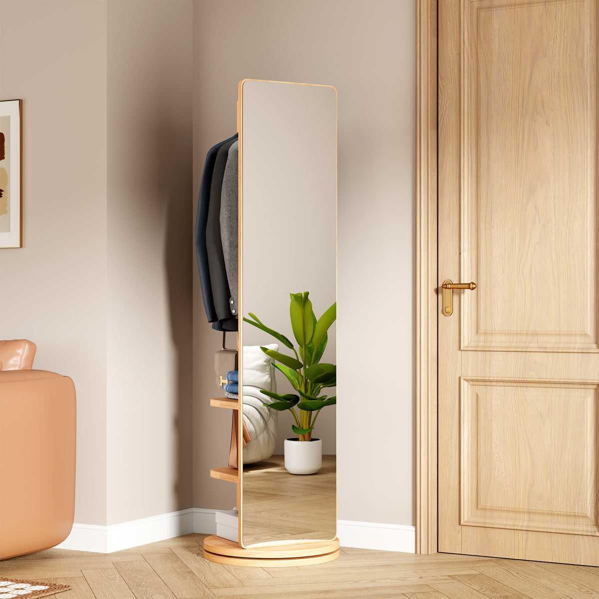 360° Rotating 69"x20" Multifunctional Full Length Mirror
