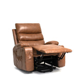 Power Lift Faux Leather Lift Recliner with Massage Brown