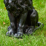 20.5" Lion Statue Resin Outdoor Guardian Sculpture Garden Decor