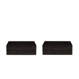 Floating Nightstands Set of 2, Wall Mounted with Drawer, Dark Brown