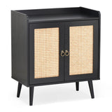 Sideboard Buffet Cabinet with Rattan Doors Storage