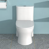 Ceramic One Piece Toilet for Bathroom, 12-inch Rough-In, 1.22/1.6 GPF