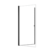 30"W x 72"H Frameless Circular Pivot Shower Door in Matte Black With 1/4" (6mm)
