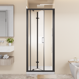 Framed Bi-fold Pivot Shower Door 32"x72" Space-saving Folding Shower Enclosure