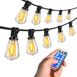 60ft Solar String Lights Waterproof Patio USB Remote