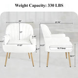 Velvet Accent Chair Beige