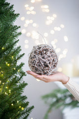 D5' Iced Twig Ball, Decorative Hanging Ball Christmas Tree Ornaments for Holiday