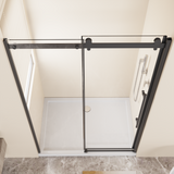 48.in W x 72.in H Frameless Shower Door Single Sliding