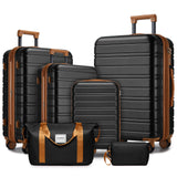 Luggage Sets 6 Piece with Duffel Bags, Hardside Expandable Suitcases with Spinne