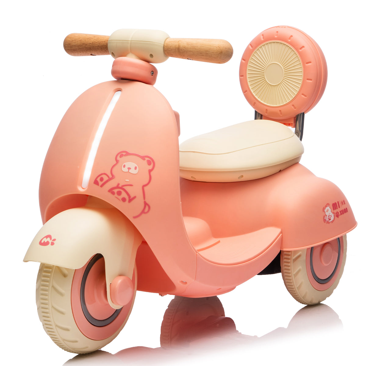 12V Kids Ride On Electric Motorcycle,Toddler Scooter W/Parents Control,Three-Whe