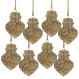 D3.1x3.5' Wooden Hanging Ornaments, Hanging Home Decor Accents for Christmas Tre