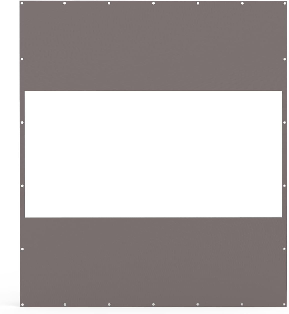 8'H x 7'W Waterproof PVC Clear Outdoor Curtain Panel Gray