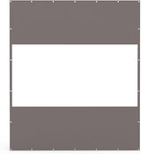 8'H x 7'W Waterproof PVC Clear Outdoor Curtain Panel Gray