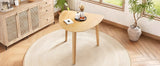 Engineered Wood Dining Table Natural 39"