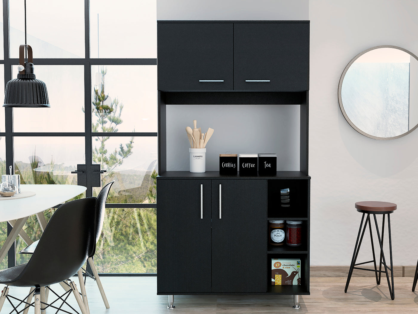 3-Shelf Pantry Cabinet Wenge