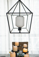 Industrial Iron Chandelier Hanging Light Fixture Kitchen Dining