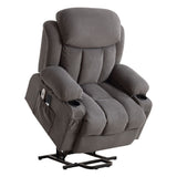 Power Lift Recliner Chair with Heat Massage USB Port Grey