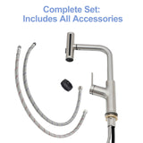 30" Drop-in Kitchen Sink with Pull-out Faucet and Soap Dispenser
