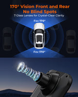 M4 3CH Mirror Dash Cam 1080P 60fps 12 Inch IPS Touchscreen