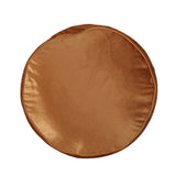 Apricot Velvet Floor Cushion Pouf Ottoman 16x16x16