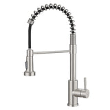 Brushed Nickel Pull Down Kitchen Sink Faucet Sprayer