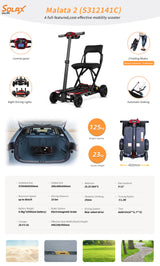 Mobility Scooter Foldable Red