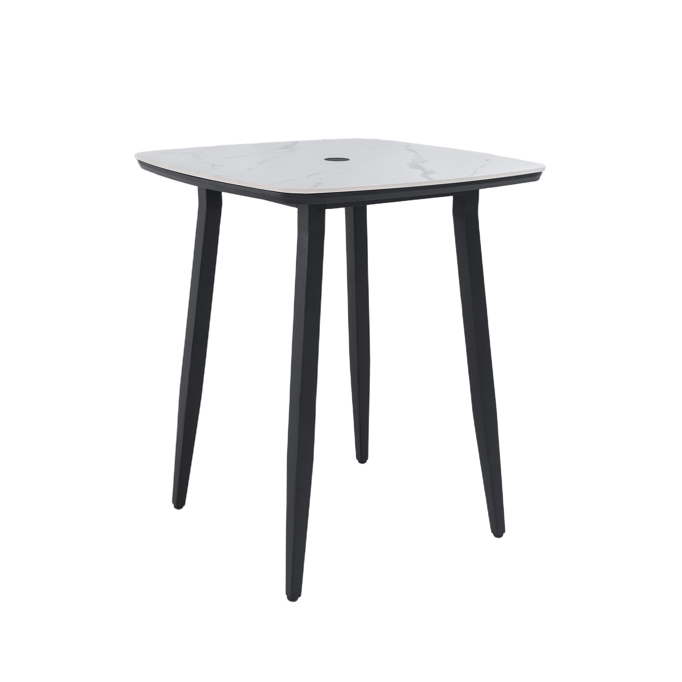 Outdoor Bar Table 35.4" Sintered Stone Aluminum Patio