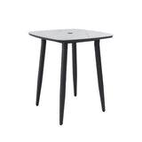 Outdoor Bar Table 35.4" Sintered Stone Aluminum Patio