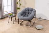 Outdoor Rattan Rocking Chair, Padded Cushion Rocker Recliner Chair Outdoor