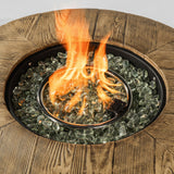 30" Propane Gas Fire Pit Table, 50000 BTU Round Steel Fire Pit