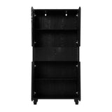 64.5'' Tall Accent 4Door Cabinet, Hollow Sideboard Buffet Cabinet
