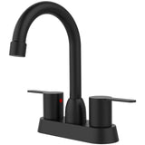 2 Handle Matte Black Centerset RV Bathroom Faucet Brushed Nickel