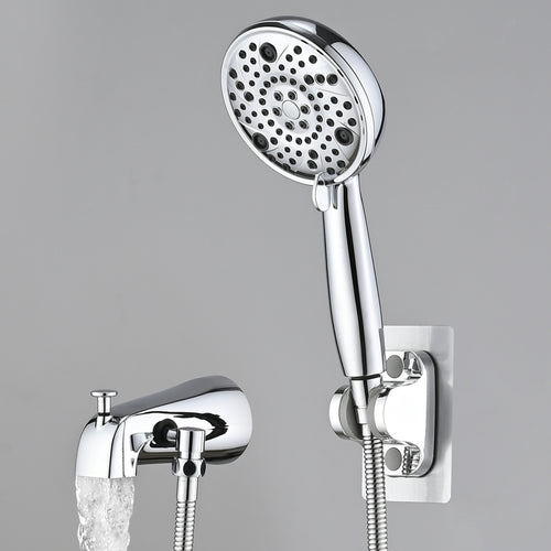 Slip-On Tub Spout with Diverter and 8-Setting Handheld Shower