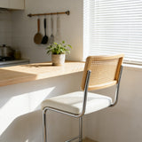 Set of 2 Faux Leather Bar Stool White
