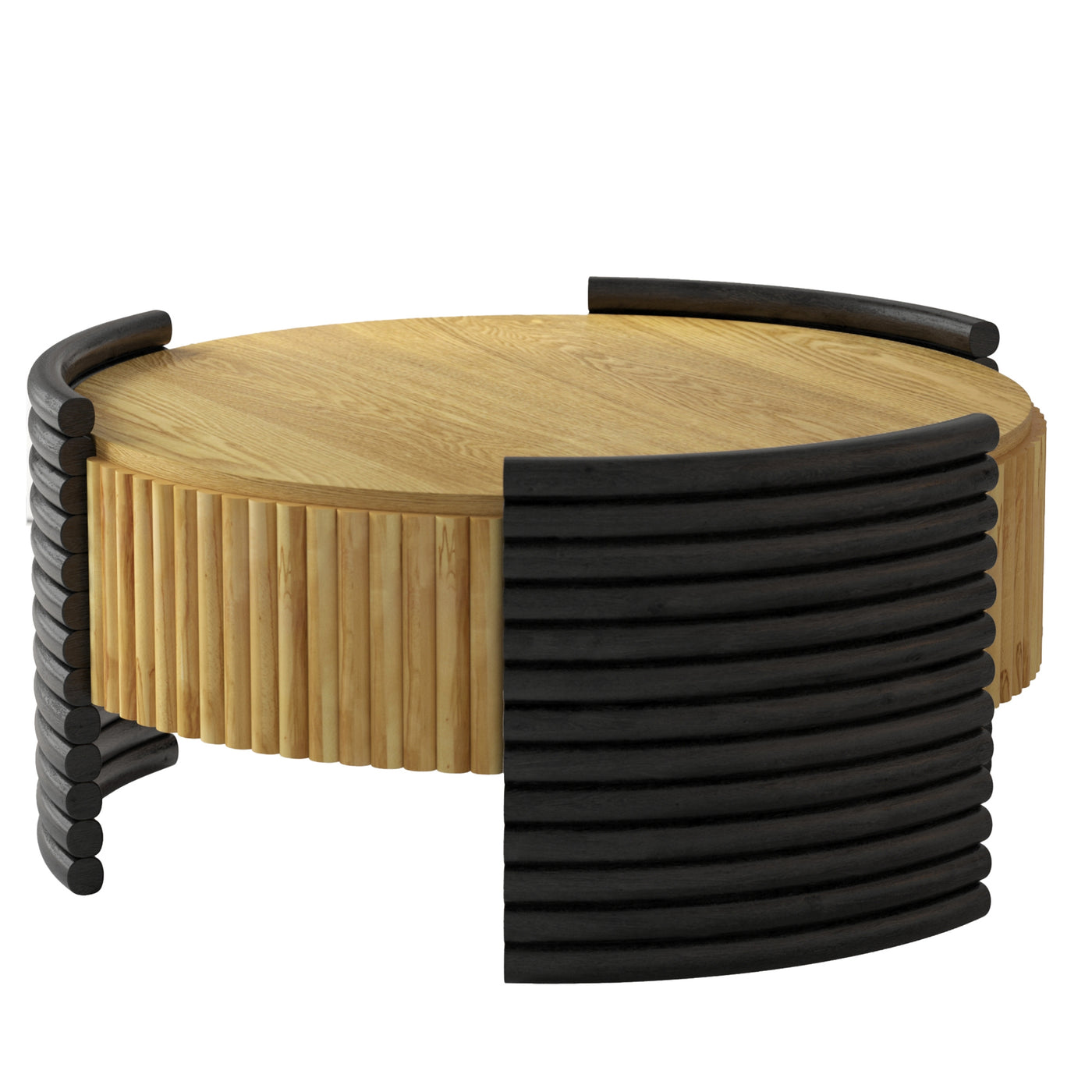 Modern 31.5" Coffee Table Flip Top Storage Natural Wood Dark Brown