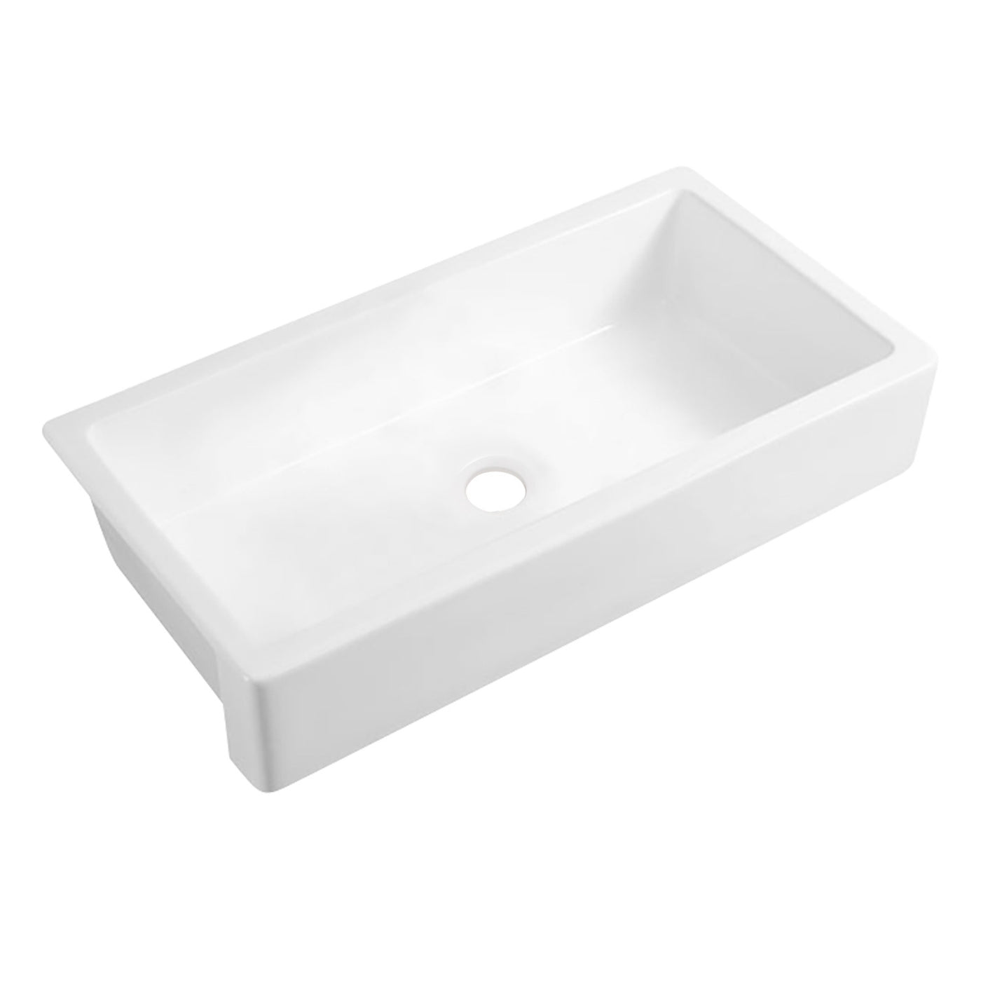 White Undermount Farmhouse Kitchen Sink Deep Apron Single Bowl