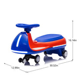 12V Kids ride on Electric Wiggle Car W/2-in-1 Smart Design,Controllable LED Ligh