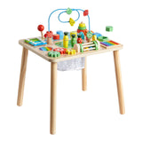 Montessori Activity Table for Toddler 1-3 Years Old, 13 in 1 Wooden Learn Activi
