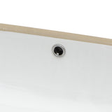 White Ceramic Undermount Bathroom Sink 22' x 15' x 8.3' Modern European Design w