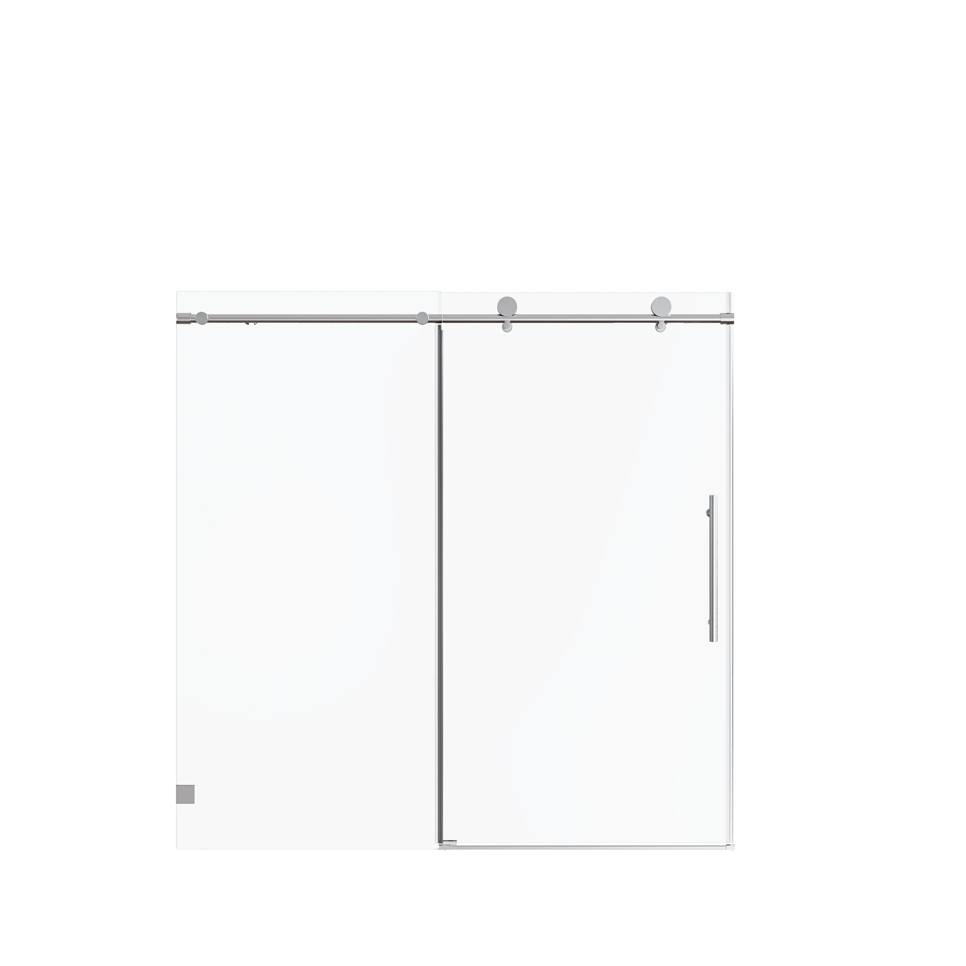 Frameless Single Sliding Shower Door Chrome 56-60W x 60H