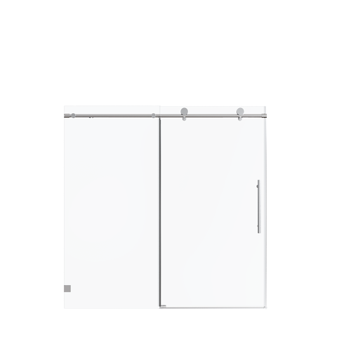 Frameless Single Sliding Shower Door Chrome 56-60W x 60H
