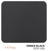 44" Rounded Square Outdoor Pedestal Dining Table Black