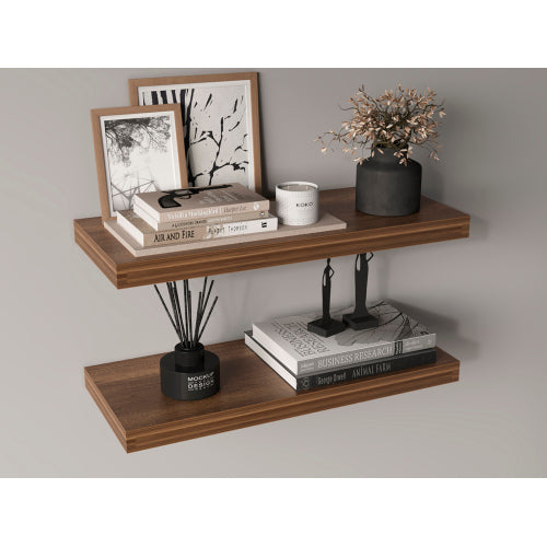 Floating Wall Shelves Set of 2 - Matte Finish - 31.5"W